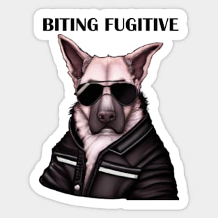 Funny Dog K9 Synthwave Retro Sticker